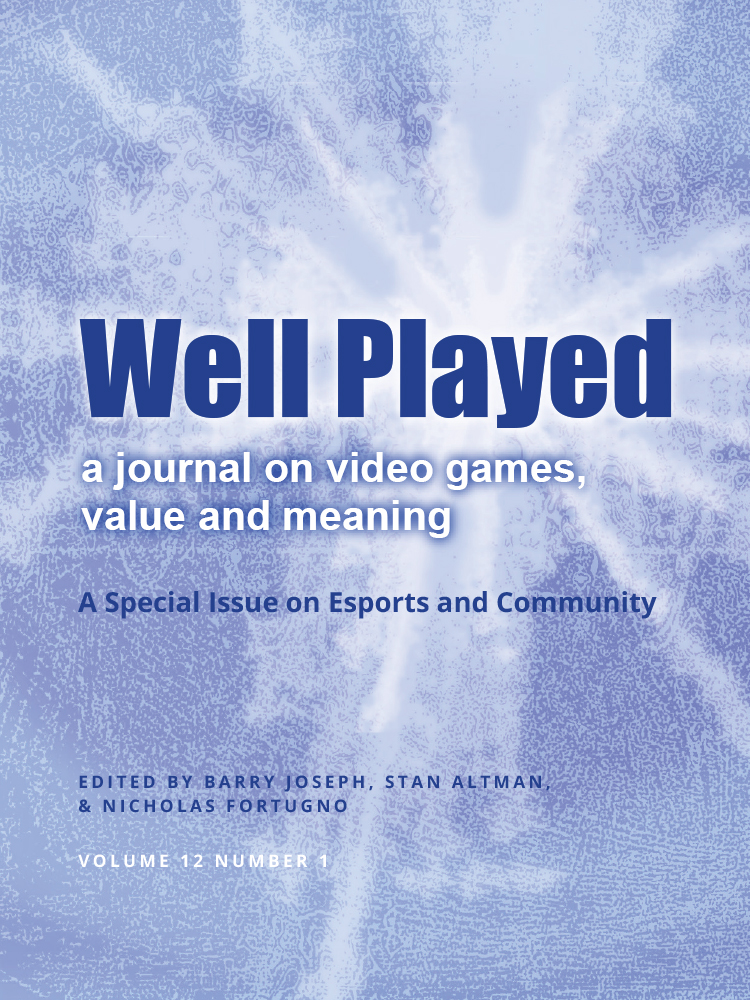 Well Played (Vol. 5, No. 1)  ETC Press - Carnegie Mellon University